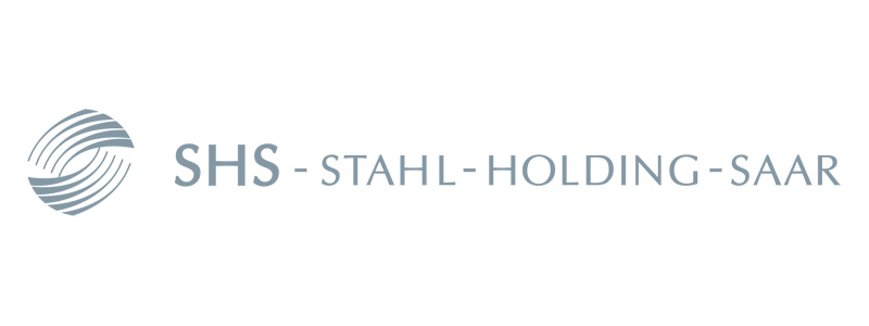 The logo of SHS-Stahl-Holding-Saar.