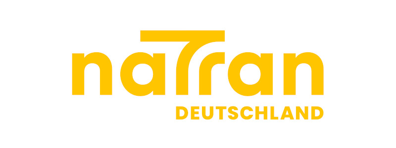 Das Logo von GRTgaz Deutschland zeigt den Schriftzug in Blau und ein grünes, ovales Element im Hintergrund.