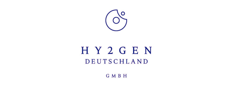 Das Logo von HY2GEN Deutschland zeigt einen stilisierten Kreis mit einem Punkt und den Firmennamen darunter.