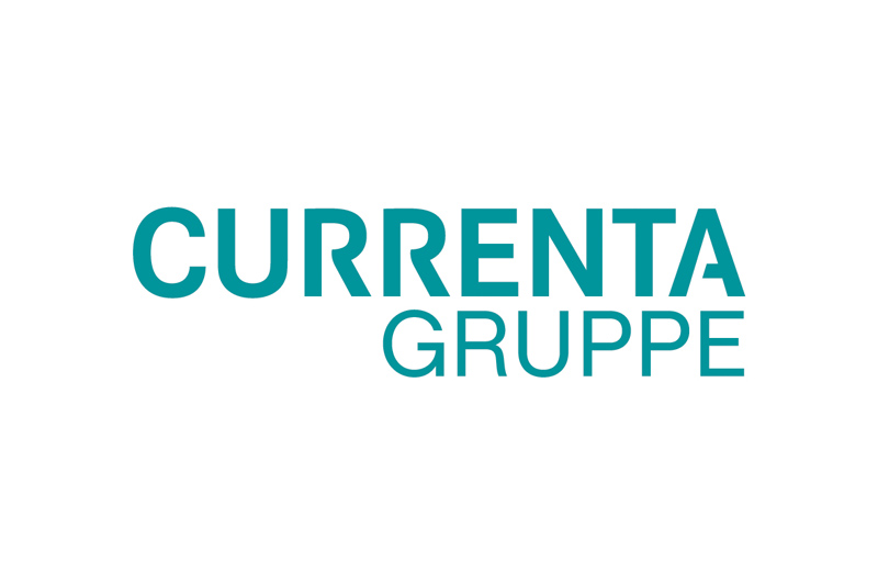 The CURRENTA logo features a green text, CURRENTA Gruppe.