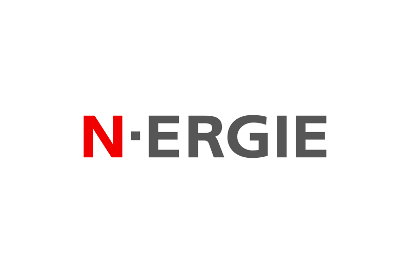 The N-ERGIE logo features the name in red and grey text on a light background.