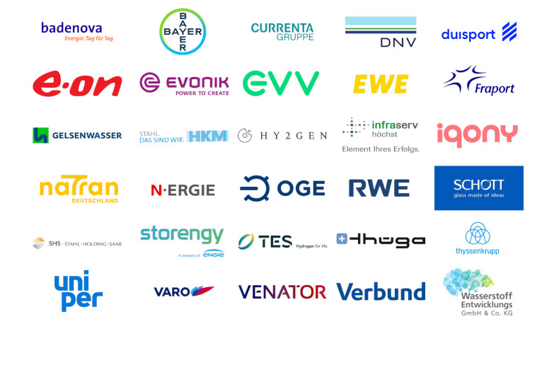 Logos der Mitglieder der H2ercules-Initiative